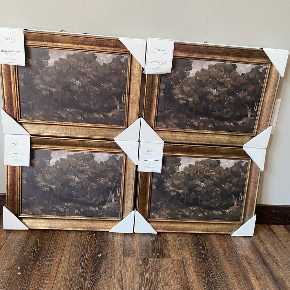 Framed Wall Art with Gold Frame